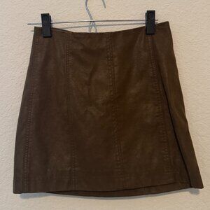 Free People Faux Leather Mini Skirt